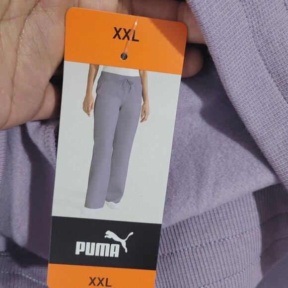 NEW Puma Ladies Fleece Straight Leg Pant XXL Purple Cotton Blend// 25PT - Picture 4 of 9